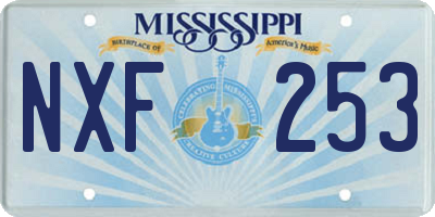 MS license plate NXF253