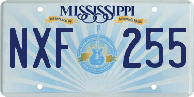 MS license plate NXF255