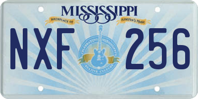 MS license plate NXF256