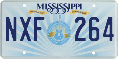 MS license plate NXF264
