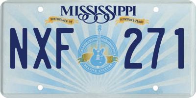 MS license plate NXF271