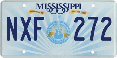 MS license plate NXF272