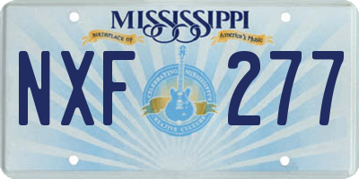 MS license plate NXF277