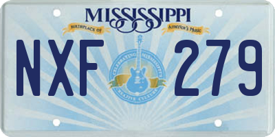 MS license plate NXF279