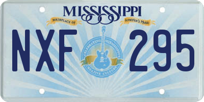 MS license plate NXF295