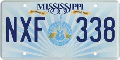MS license plate NXF338