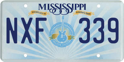 MS license plate NXF339