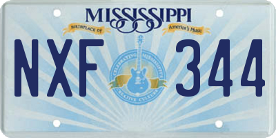 MS license plate NXF344