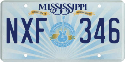 MS license plate NXF346