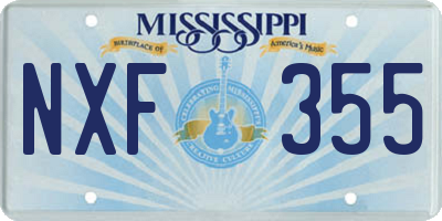 MS license plate NXF355