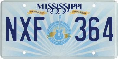 MS license plate NXF364