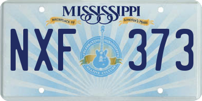 MS license plate NXF373