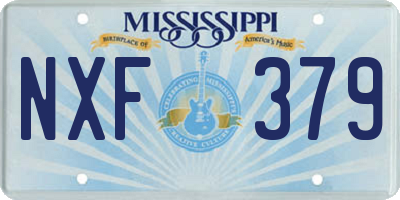 MS license plate NXF379