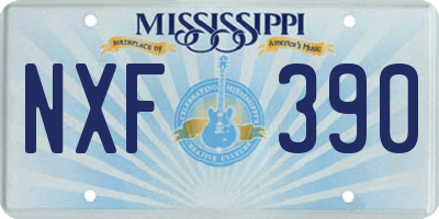 MS license plate NXF390