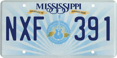 MS license plate NXF391
