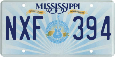 MS license plate NXF394