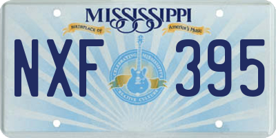 MS license plate NXF395