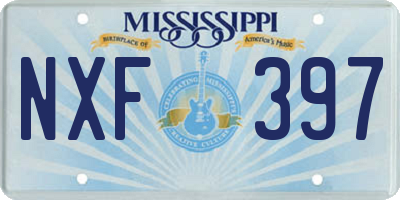 MS license plate NXF397