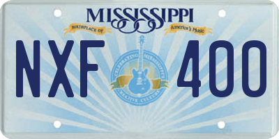 MS license plate NXF400