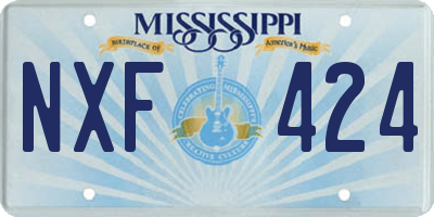MS license plate NXF424