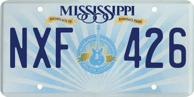 MS license plate NXF426