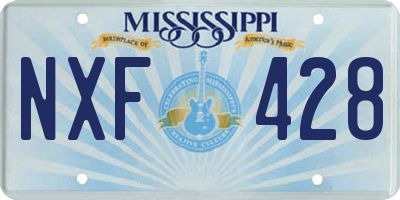 MS license plate NXF428