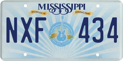 MS license plate NXF434