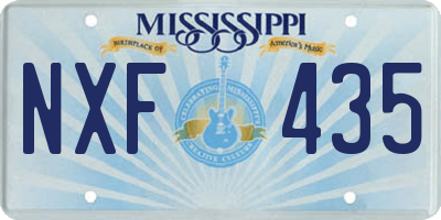 MS license plate NXF435