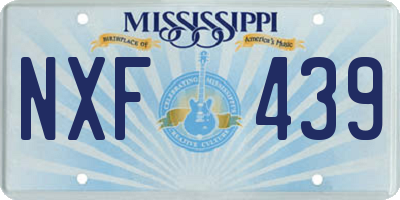 MS license plate NXF439