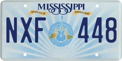 MS license plate NXF448