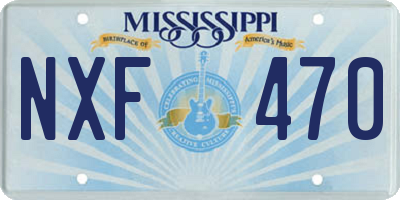 MS license plate NXF470