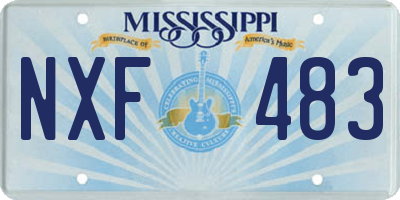 MS license plate NXF483