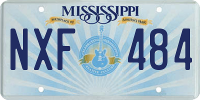 MS license plate NXF484