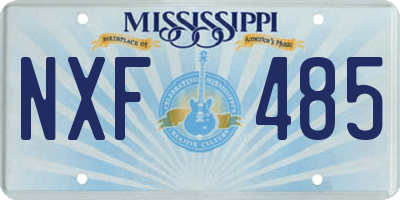 MS license plate NXF485