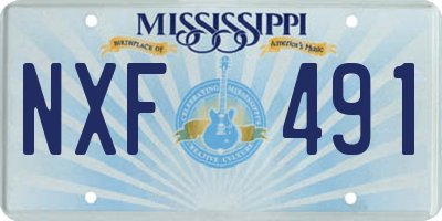 MS license plate NXF491
