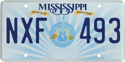 MS license plate NXF493