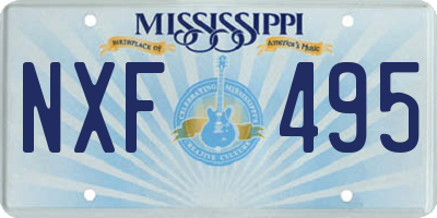 MS license plate NXF495
