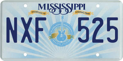 MS license plate NXF525