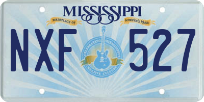 MS license plate NXF527
