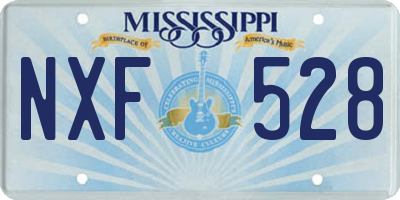 MS license plate NXF528