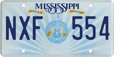 MS license plate NXF554