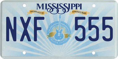 MS license plate NXF555