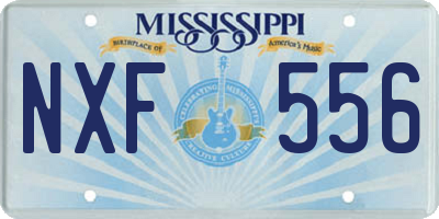 MS license plate NXF556