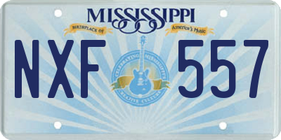 MS license plate NXF557