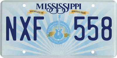 MS license plate NXF558