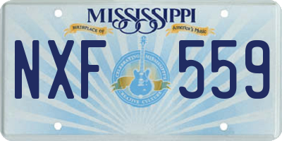 MS license plate NXF559