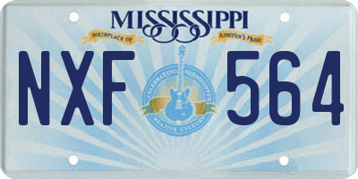 MS license plate NXF564