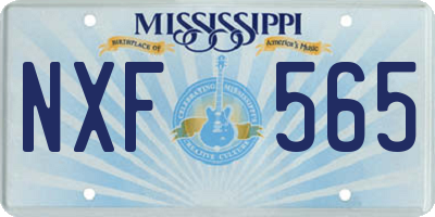 MS license plate NXF565