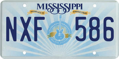 MS license plate NXF586