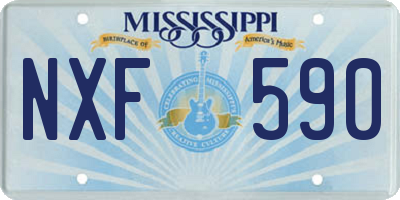 MS license plate NXF590